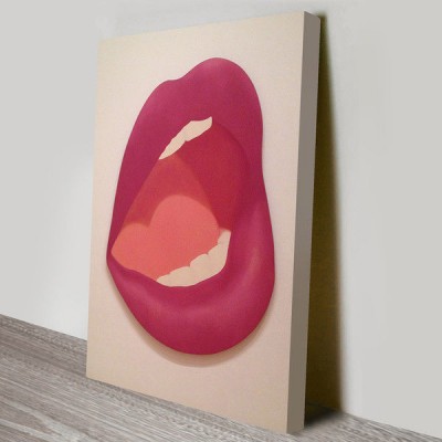 Mouth Pop Art Canvas Print Wall Hanging Giclee Framed Tom Wesselmann BIG 61x81cm   332321237981